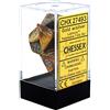 Chessex Dice: CHX27493 Set Dadi Lustrous: Gold/Silver (7), multicolore