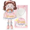 LeyaDoll Bambola di pezza personalizzata morbida da 40,6 cm, regalo per bambina di 1 anno