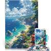 KGUHVFTK Puzzle per adulti da 2000 pezzi "Paesaggio della spiaggia" Fatto di carta，Adatto a partire dai 14 anni gioco di sfida unico Un'opera d'arte。misurare：70x100cm/27.5x39.3pollice