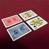 Rebetomo Flap - Carta cambiamento faccia e schiena trucchi magici Visual Card Back cambia colore Poke Face Change Magic Close-up illusioni espedienti puntelli (rosso indietro al blu)