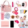 Generico Bors giocattolo per bambine - per costumi da principessa Brsa giocattolo da travestimento, kit trucco e gioco di ruolo |, borsa gioco fantasiosa, regalo divertente per feste per bambi