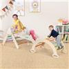 COSTWAY Telaio da Arrampicata per Bambini, Triangolo di Arrampicata Pieghevole con Triangolo Arco e Salita, Regalo per Bambini 1 Anni + (Colorato)