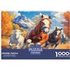 UXINYOUME 1000 Pezzi Cavallo Puzzles Giochi-rompicapo Decorazione Perfetta Classici Animalii Puzzle Giochi Edugattoivo Per Adulti E Ragazzi 38x26cm/1000pcs
