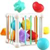 Generic Ordinatore di Forme - Gioco di Sensoriali, Giocattolo di Sviluppo di Apprendimento Precoce con di Forma Colorati, attività Divertenti di Motricità Fine per Bambini E Anziani