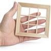 Odoria Casa delle Bambole Finestra Miniatura: 1/12 Scala Struttura Finestra Graticcio 9 Griglie Quadrato Mobili Legno non Verniciato - Mini Elemento Costruzione Modello DIY per Negozio Diorama