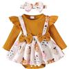 Generico Costume Halloween Zucca Neonata Vestiti Strega Neonato Costume Zucca Bimba Elegante Tutina Con Fascia E Fiocco Vestito Pagliacetto Tulle Costumi Diavolo Body Travestimento Halloween Feste Carnevale