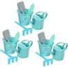 JOINPAYA 3sets Attrezzi Da Giardinaggio Miniatura Kit Di Gioco Con Annaffiatoio Secchiello Palette e Rastrello Per Attività All Aperto e Giocattoli Educativi