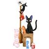 Ensky - Assortimento di miniature impilabili di Kiki - Consegne a domicilio, Jiji Nosechara, merchandising ufficiale Studio Ghibli tramite Bandai