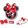 Coriex Set Accessori Capelli Minnie Mouse + Collana,Fermaglio, Elastici, Kit di Accessori per Cappelli Disney, Idea Regalo, 2+ Anni, Multicolore