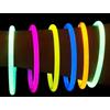 PARTYLANDIA BRACCIALI BRACCIALETTI LUMINOSI FLUORESCENTI STARLIGHT GLOWSTICK DISCO GLOW STICK 200 PZ