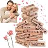 ZXCVWWE Lust Tower, Gioco per Adulti - 48 Pezzi Torre Impilabile per San Valentino, Giochi di Coppia, Blocchi della Passione in Legno