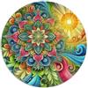 OJASDBDJE Mandala Flower 1000 Pezzi Jigsaw Forma Rotonda Puzzle Per Lei O Lui Giochi Da Tavolo Arte Ecofriendly 1000pcs (67.5x67.5cm)