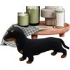 Generico Peluche Bassotto Marrone - Modello Realistico Di Cane A Gamba Corta | Espositore Didattico Per Figurine Di Cani Salsiccia Realistiche, Oggetto Di Cognizione Degli Animali, Ornamento Per Mensola Della