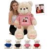 MeterBear Orsacchiotto Gigante Personalizzato 60 cm A 100 cm Con Testo E Foto, Big Teddy Bear Personalizzabile Come Grande Orsacchiotto Regalo Per San Valentino Natale Compleanno