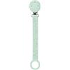 Nattou Pacifier Clip with Universal Holder Silicone, 21 cm, Mint Green Pattern