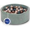 KiddyMoon Piscina 90X30cm/200 Palline In Schiuma Rotonda Morbida Per Bambini