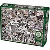 Cobble Hill 80033 1000 PC Black & White: Animali Puzzle, Vari