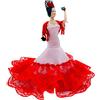 Folk Artesanía Bambola fiamminga o andalusa della Spagna Collezione d'Arte in plastica in Edizione Limitata da 18 cm. Made in Spain (Rosa)