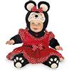CO-MA Costume Carnevale Vestito Baby Topina Saccotto per Neonato 3 6 9 Mesi (6/9 MESI)