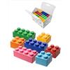 Zebrix XXL 25 Mattoncini A Incastro, 7 Colori, Grandi Mattoncini In Rosa, Azzurro, Arancione, Rosso, Verde, Blu E Giallo, Per Neonati E Bambini, Made In Germany