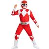 Funidelia Costume Ufficiale Power Ranger Rosso per bambino, Include tuta, cintura e mezza maschera, Supereroi - Tenuta per bambini per feste, Carnevale e Halloween