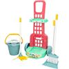 ColorBaby 45714 My Sweet Home - Carrello per la Pulizia del Giocattolo con 5 Pezzi: Scopa Giocattolo, Paletta, mocio e Secchio/Carrello per la Pulizia dei Bambini