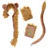 Sosoport Costume Leone Per Ragazzo Ragazza Cerchietto Per Capelli e Coda Di Leone Finta Accessori Per Giochi Di Ruolo Marrone Lavabile e Facile Da Indossare Per Feste e Carnevale