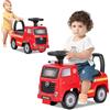 RELAX4LIFE Camion dei Pompieri a Spinta per Bambini, Camion Certificato Mercedes-Benz con Fari, Clacson, Musica, Volante, Scatola Portaoggetti Sotto il Sedile