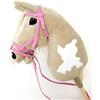 HORSE & toys Hobby Horse - Cavallo da hobby grande A3 (cavallo su un bastone) (beige)