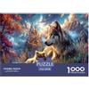 XPASHIQWC lupi Jigsaw Puzzle Impossibili 1000 Pezzi Mountain Forest Decorazione Per La Casa. Giochi Rilassamento E Intelligence Per Adulti E Ragazzi Da 14 Anni 52x38cm/1000pcs