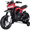 HOMCOM Moto Elettrica per Bambini da 6V con Rotelle, Fari e Musica, in PP e Metallo, 105x52.3x62.3 cm, Rosso
