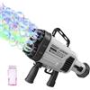Frilla Pistola spara bolle di sapone a 69 fori con luci a LED, Macchina Automatica per Bambini, Soffiatore Portatile con Luci | BUBBLEPUFF