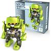 DQB DeQUBE DEQUBE - Robot Kit solare 4 in 1 - Si trasforma in 4 versioni diverse - Pezzi grandi - Ideale per introdurre nel mondo della robotica - Funziona con energia solare rinnovabile (Deqube 925D00155)