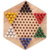 Fockety Set di dama cinese in legno, di alta qualità, 60 pedine con base, per l'intelligenza dei bambini e il divertimento in famiglia, robusto e durevole, stampa a colori brillanti