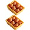 INOOMP 14 Pezzi Uova in scatola del set di bambole di gioco alimentare in miniatura mini miniature di ornamenti per la casa mini alimenti mini mini cibo plastica