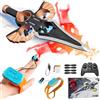 Generic Flying Sword RC Glider, RC Controllato con pilota automatico e stabilizzatore giroscopico, controllo a 3 velocità, facile da volare aereo telecomandato per adolescenti e adulti