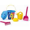 Grandi Giochi Me Contro Te Set Mare Bambini Completo - Secchiello 17 cm con Accessori - Paletta, Rastrello, Annaffiatoio e Formina