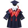 Generico Set Toga e Tocco per Bambini Vestito Diploma Bambino e Bambina Toga Laurea Bambino 2026 Costumes da Laureato Asilo Nido, Scuola Materna Elementari per Foto Festa
