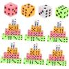 Milisten 100 Dadi Mini in Acrilico a 6 Facce con Angoli Quadrati, 8mm, Set da 100 Pezzi, Dadi Colorati per Giochi da Tavolo e Feste Interattive Leggeri