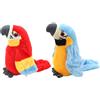 Grtheenumb parlante, 2 pezzi giocattolo pappagallo parlante vivido peluche, pappagallo interattivo ripete quello che hai detto, giocattoli elettronici per uccelli per feste di compleanno di ragazzi e ra