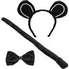 W WIDMANN MILANO Party Fashion - Costume set topo, papillon, orecchie e coda, carnevale, festa a tema