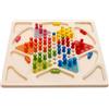 SMELEYOU Dama cinese in legno Gioco da tavolo 2 in 1 Dama cinese Giochi da tavolo per famiglie per bambini e adulti