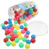 SOLUSTRE 100 Palline da Conteggio in Plastica Colorata 20 Mm, Set di Biglie Cave per Giochi Matematici e Didattici, Palline Sicure per Ragazzo Ragazza per Attività di Probabilità
