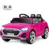 SOARS Macchina Elettrica per Bambini Audi SQ8 12V con Telecomando, Auto Elettrico a Pedale, Veicoli con Musica, Fari LED e Doppio Motore, 3 Velocità 3-5km/h, Carico 30 kg, 3+ Anni (Rosa)