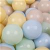 KiddyMoon 100 Palline/7Cm Palline Morbide Colorate Per Piscina Bambini Fatto In EU, Beige Pastello/Blu Pastello/Giallo Pastello/Menta