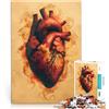 AITEXI Puzzle da 2000 pezzi per adolescenti Anatomia del cuore rosso vintage Difficile e sfidante è ideale come regalo per tutta la famiglia 70x100cm