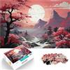 LKASGCBY Puzzle da 1000 pezzi per adolescenti paesaggio giapponese Gioco impegnativo e gioco in famiglia Giocattoli per la decorazione della casa 75x50cm
