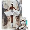 LLONGKT Puzzle da 1000 pezzi per adulti e adolescenti, ballerina, puzzle da 1000 pezzi, gioco di giocattoli, ogni pezzo è unico, gioco stimolante e divertente per tutta la famiglia (dimensioni 38x26cm)