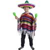 I LOVE FANCY DRESS LTD ILOVEFANCYDRESS - Costume da poncho, multicolore con pon bianchi