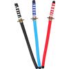 BESPORTBLE 3 pezzi Spade Giapponesi Leggere per Accessori Cosplay Samurai Colorati Blu per Bomboniere Feste Compleanno e Giochi di Ruolo